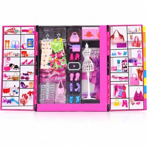 "DANY Beauty" Fashion Dressup Doll Set 30 cm (Ages 3+) - دمية أزياء مع خزانة ملابس