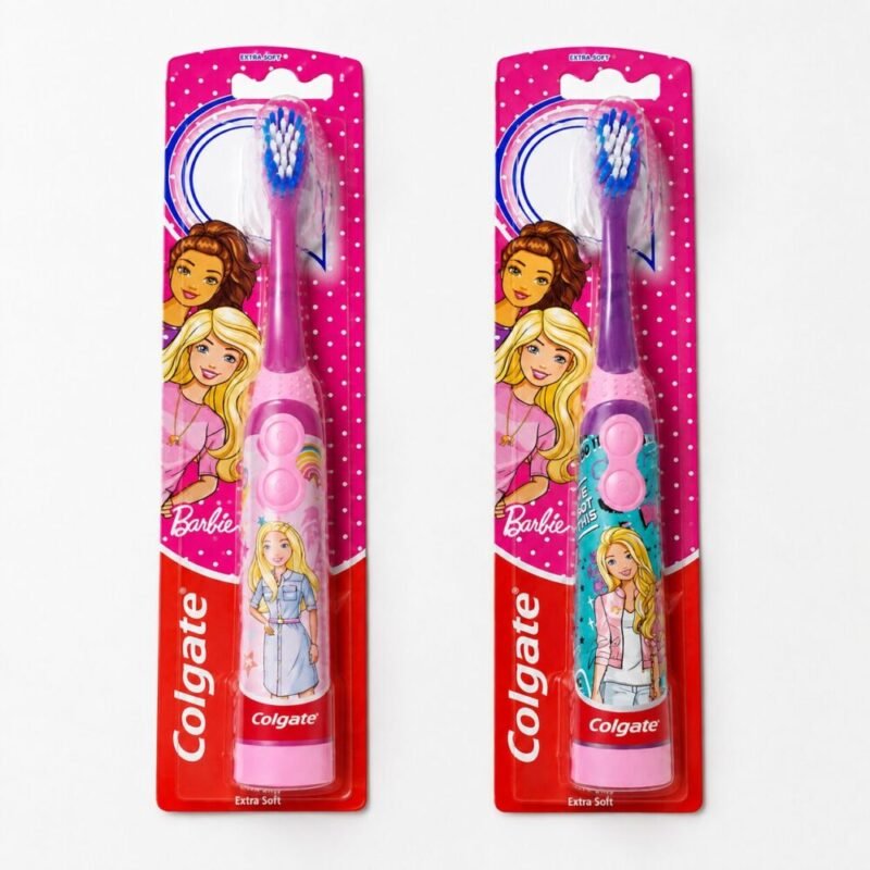 "Colgate" Barbie Kids Battery Powered Toothbrush Extra Soft - فرشاة أسنان كهربائية للأطفال تعمل بالبطارية