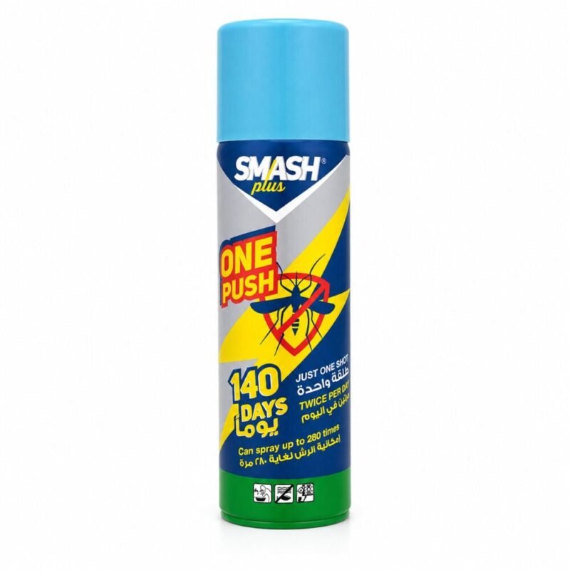 "SMASH plus ONE PUSH" Insecticide Spray 90 ml - بخاخ مبيد حشري للإستخدام الداخلي