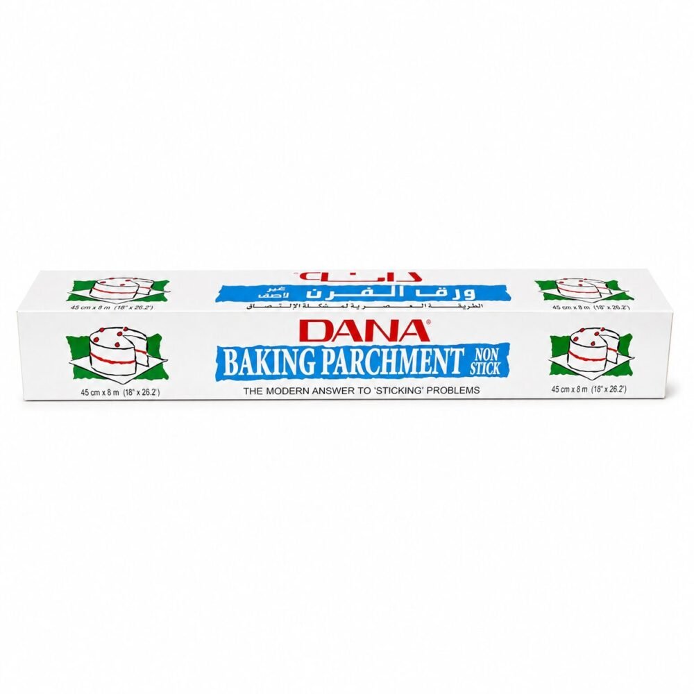 "DANA" Baking Parchment Non Stick 8m*45cm - دانه رول ورق الفرن لمشكلة الإلتصاق