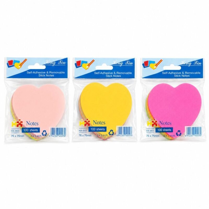 "Heng Nin" Self-Adhesive and Removable Stick Notes 100 Sheets 76*76 mm - أوراق ملاحظات لاصقة