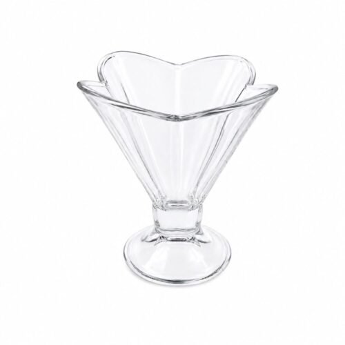 "City Glass Flora" Glass Ice Cream Cup 180ml  3 pcs - كأس آيس كريم زجاجي