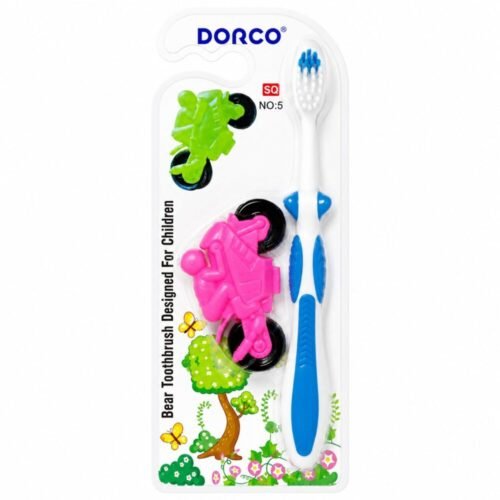 "DORCO" Kids Toothbrush Soft - فرشاة أسنان للأطفال مع لعبة