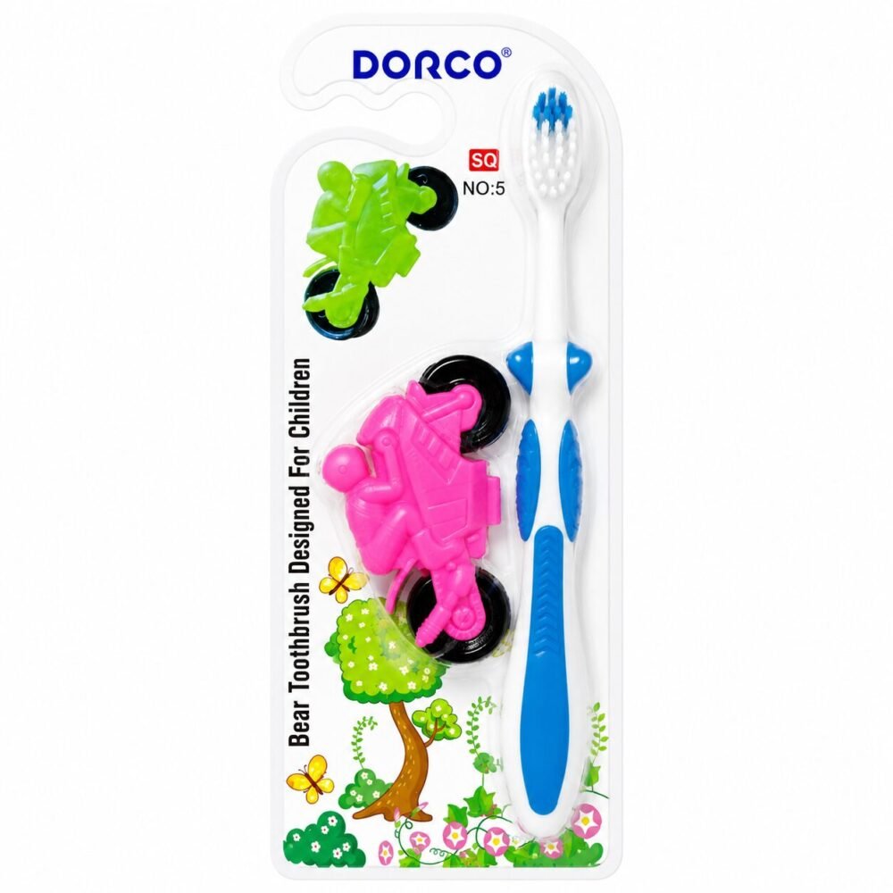 "DORCO" Kids Toothbrush Soft - فرشاة أسنان للأطفال مع لعبة
