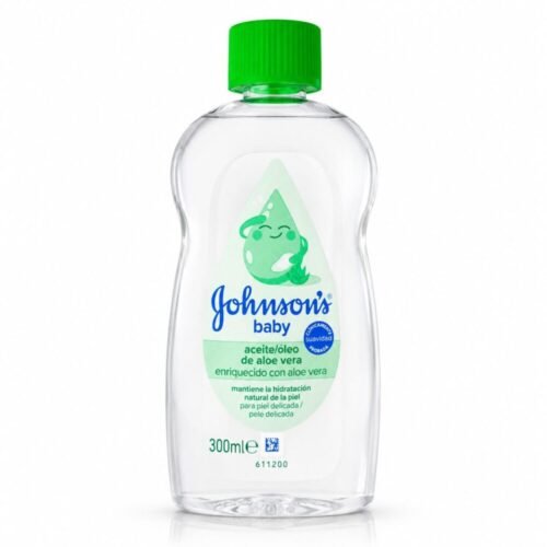 "Johnson's" Baby Oil with aloe Vera For Delicate Skin 300 ml - جونسون زيت للأطفال بالألوفيرا للبشرة الحساسة