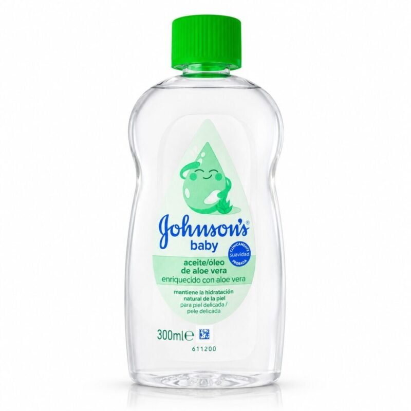 "Johnson's" Baby Oil with aloe Vera For Delicate Skin 300 ml - جونسون زيت للأطفال بالألوفيرا للبشرة الحساسة