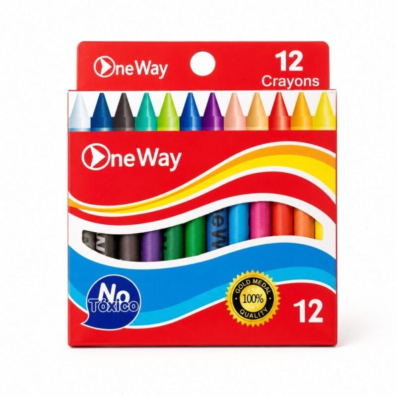 file_00000000b26481f4bc31416944846052 "One Way" Wax Crayon 12 pcs - أقلام تلوين شمع