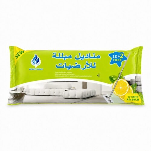 "BEAUTY SMILE" Floor Cleaning Wipes 40*60cm 12 pcs - مناديل مبللة لتنظيف الأرضيات