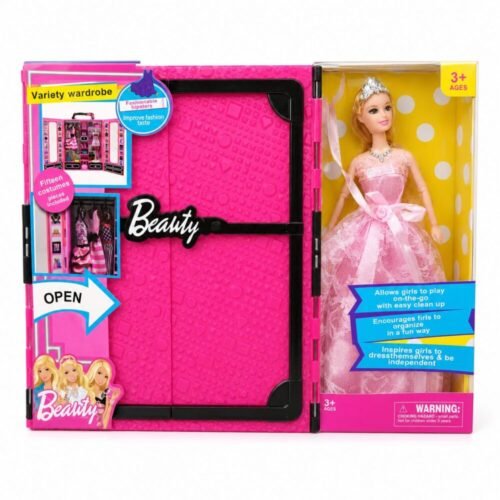 "DANY Beauty" Fashion Dressup Doll Set 30 cm (Ages 3+) - دمية أزياء مع خزانة ملابس