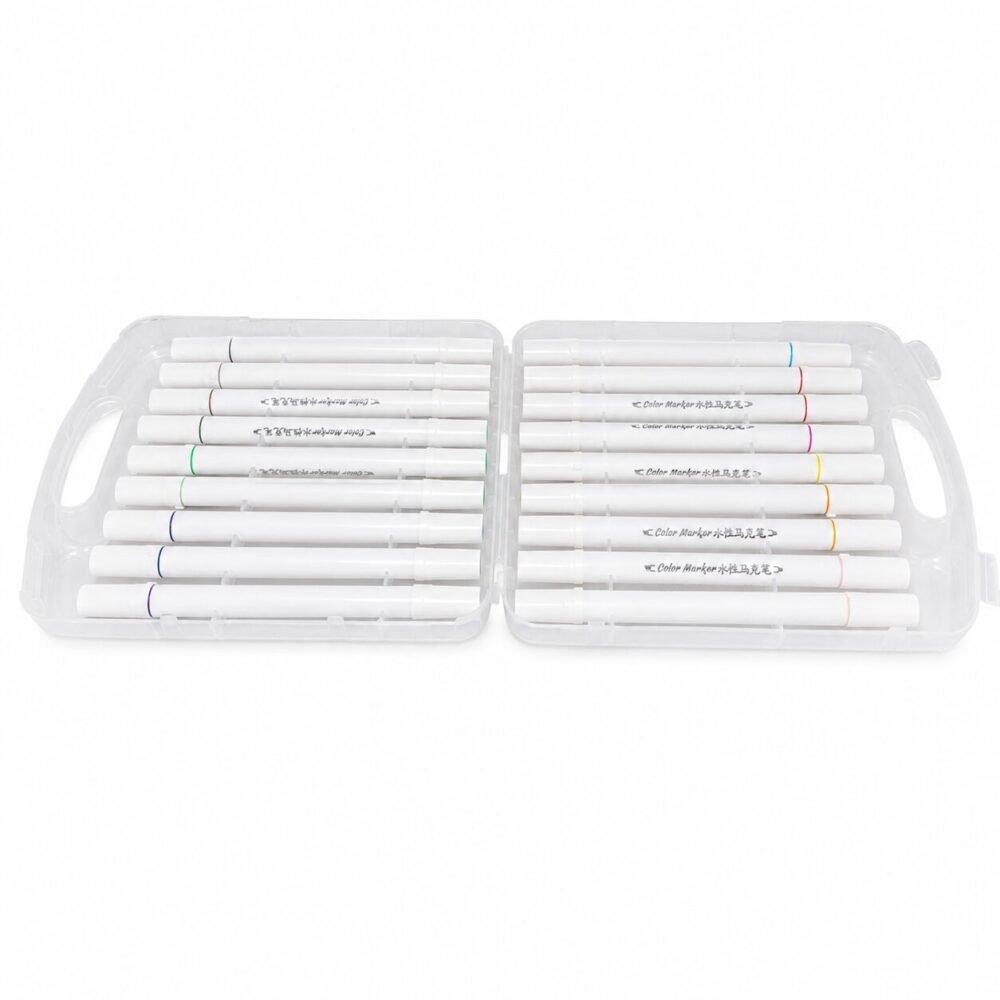 Marker Pens Set 18/24 pcs - طقم أقلام تلوين ماركر مائية ثنائية الرأس