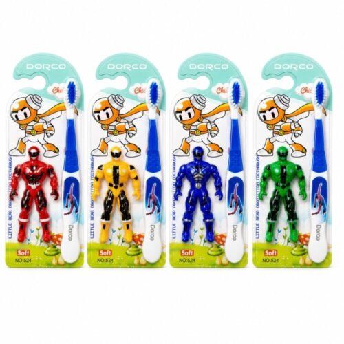 "DORCO" Kids Toothbrush Soft - فرشاة أسنان للأطفال مع لعبة