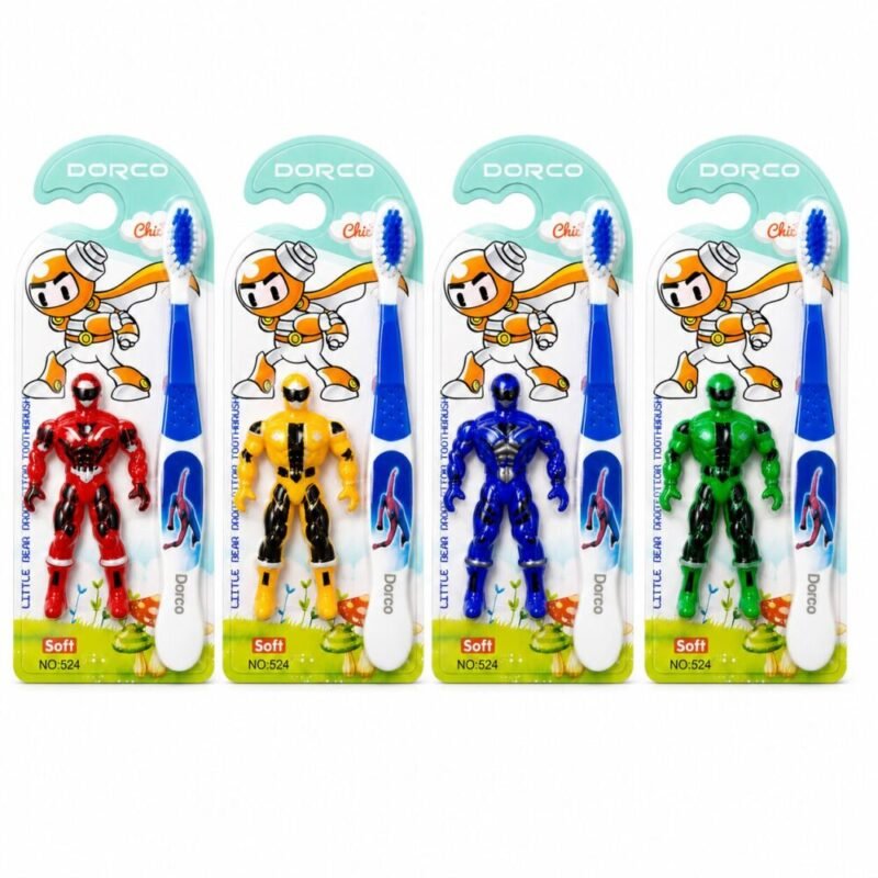 "DORCO" Kids Toothbrush Soft - فرشاة أسنان للأطفال مع لعبة