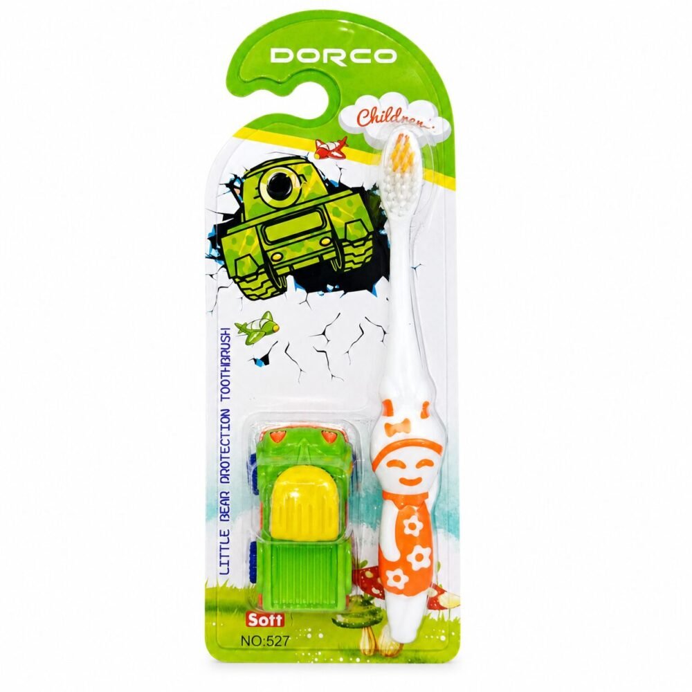 "DORCO" Kids Toothbrush Soft - فرشاة أسنان للأطفال مع لعبة