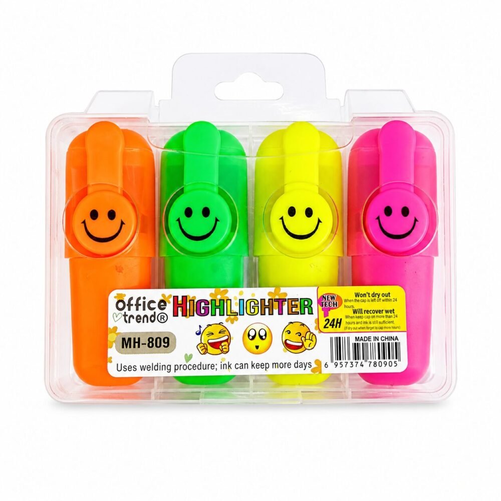 Highlighter 5cm  4pcs - مجموعة أقلام هايلايتر