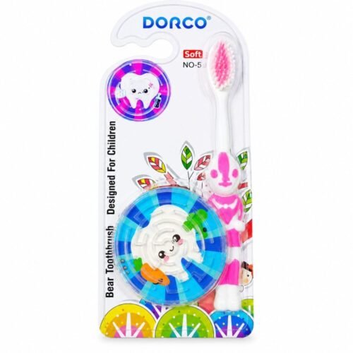 "DORCO" Kids Toothbrush Soft - فرشاة أسنان للأطفال مع لعبة