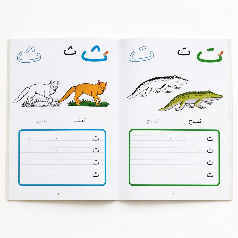 "Pedia" Arabic Alphabet Coloring Book - أنا أكتب وألون