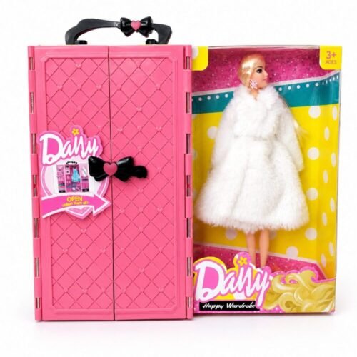 "DANY" Happy Wardrobe Fashion Doll Set 30 cm (Ages 3+) - دمية أزياء مع خزانة ملابس