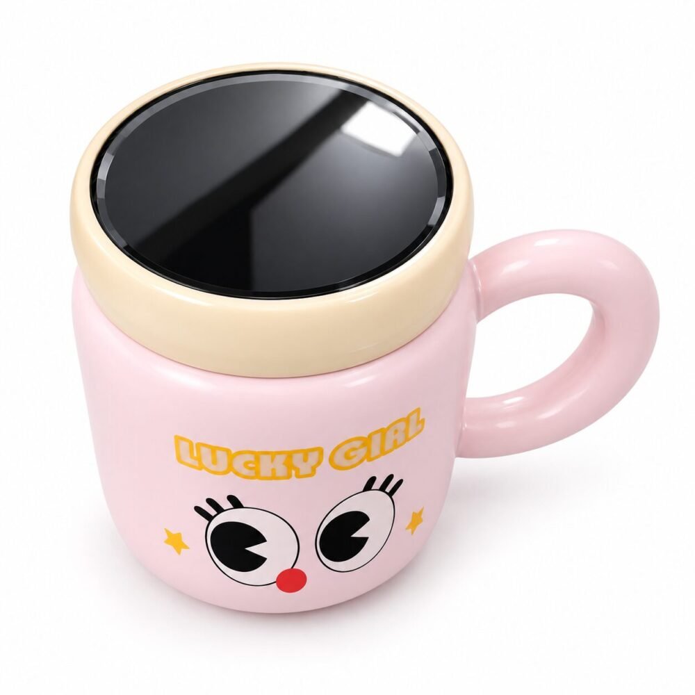 Cute Mirror Mug - كوب زجاجي لطيف بمرآة علوية