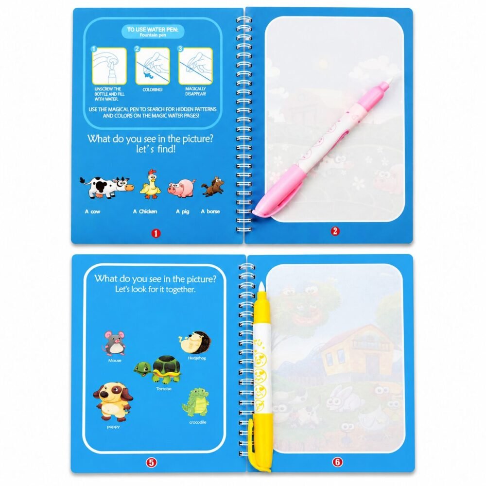 Magic Water Book - دفتر تلوين بالماء للأطفال