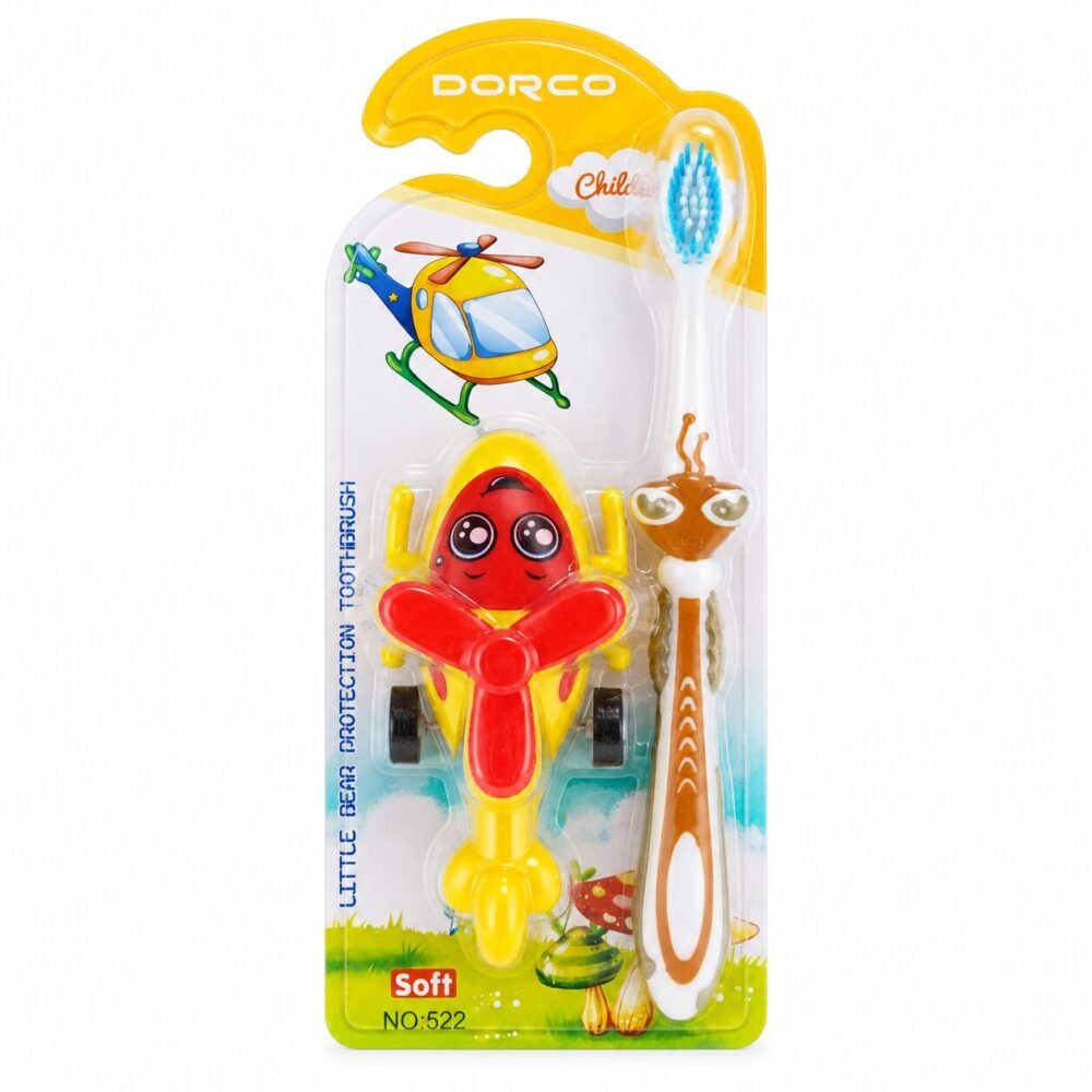 "DORCO" Kids Toothbrush Soft - فرشاة أسنان للأطفال مع لعبة
