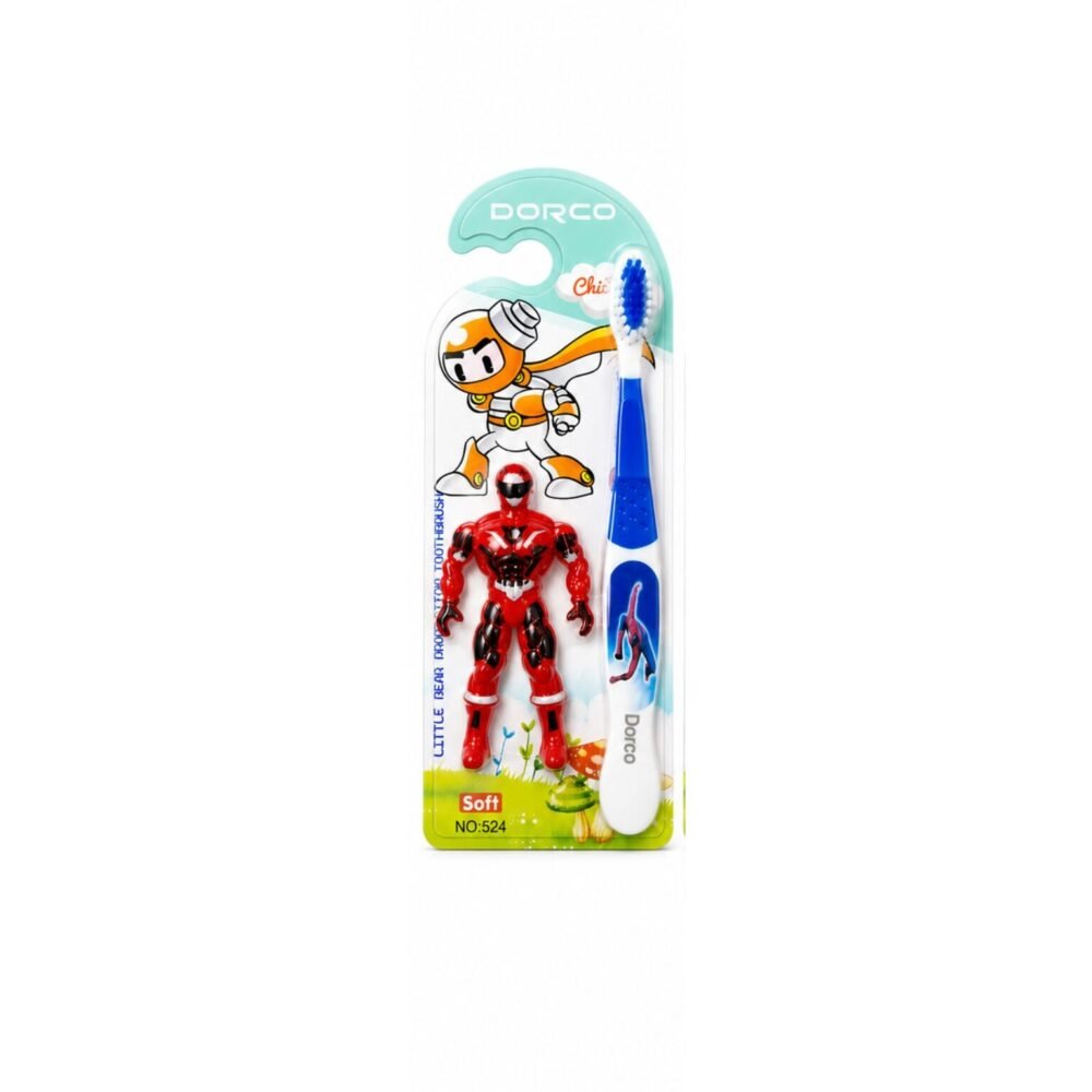 "DORCO" Kids Toothbrush Soft - فرشاة أسنان للأطفال مع لعبة