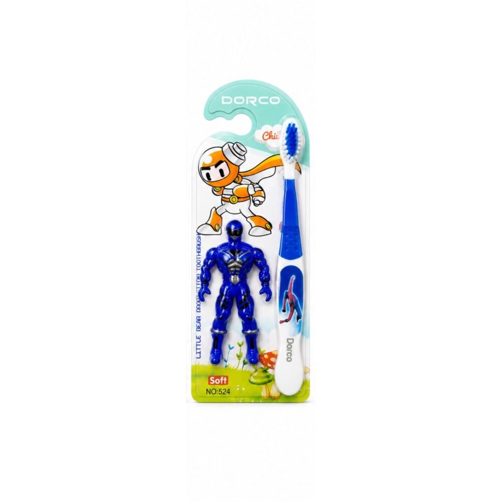"DORCO" Kids Toothbrush Soft - فرشاة أسنان للأطفال مع لعبة
