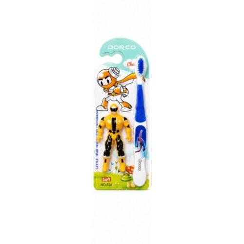 "DORCO" Kids Toothbrush Soft - فرشاة أسنان للأطفال مع لعبة