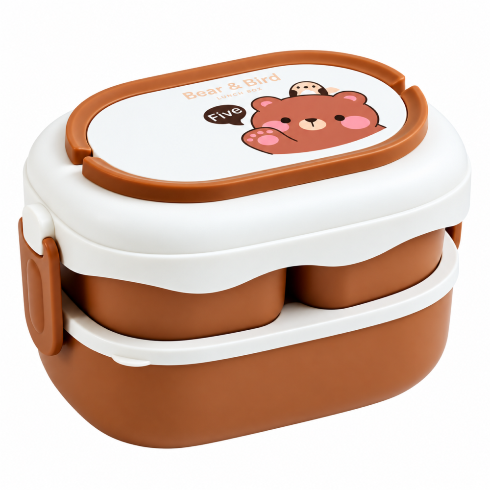 "Bear & Bird" Takeaway Lunch Box Set 1600 ml - طقم لانش بوكس متعدد الأقسام