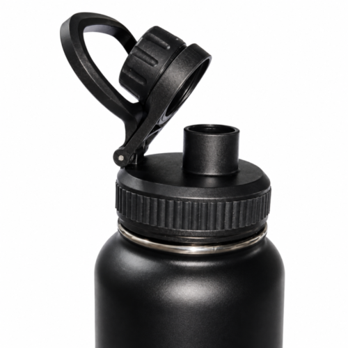 Insulated Stainless Steel Water Bottle - قارورة مياه حرارية ستانلس ستيل بغطاء ومقبض حمل
