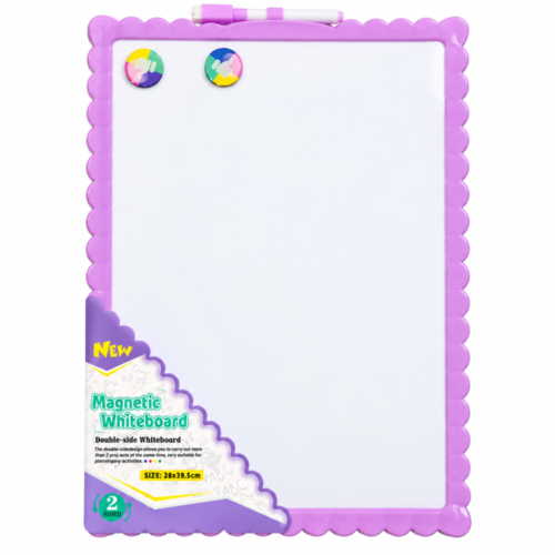 Magnetic Whiteboard  2 Sided  28*39.5 cm - لوح أبيض مغناطيسي مزدوج الوجه