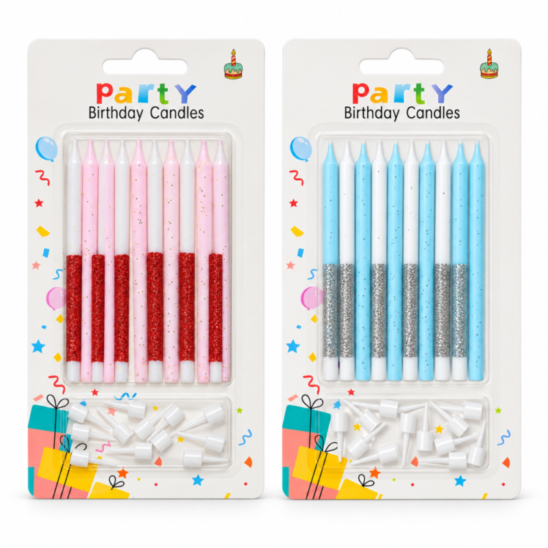 Cake Candle 12cm 12pcs - شموع كيك