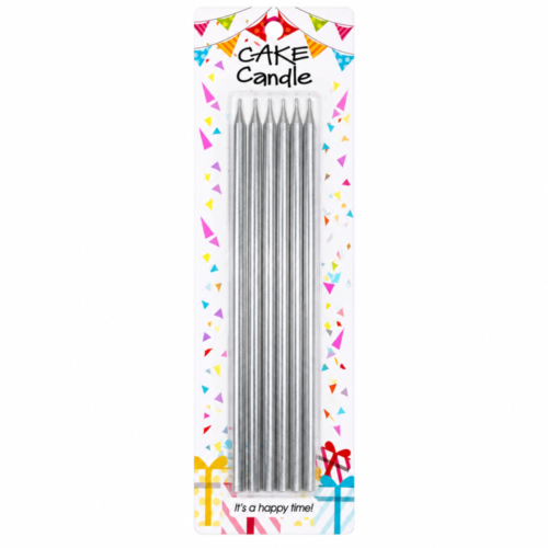 Cake Candle 25cm 6pcs - شموع كيك