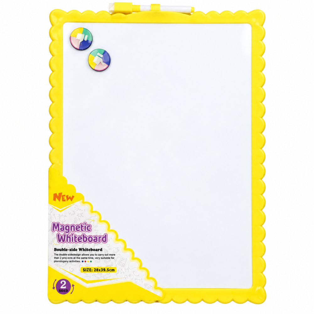 Magnetic Whiteboard  2 Sided  28*39.5 cm - لوح أبيض مغناطيسي مزدوج الوجه