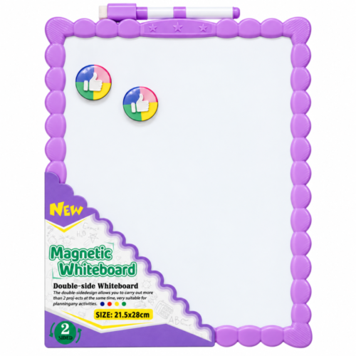 Magnetic Whiteboard  2 Sided  21.5*28 cm - لوح أبيض مغناطيسي مزدوج الوجه