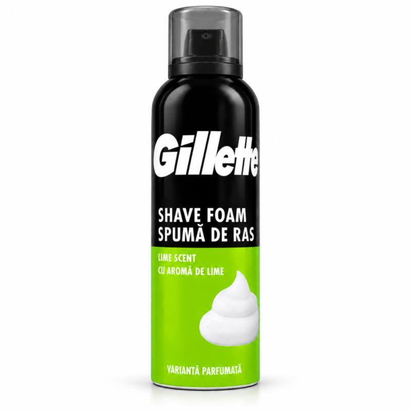 "Gillette" Shave Foam Scented Lime Scent 200 ml - رغوة حلاقة من جيليت
