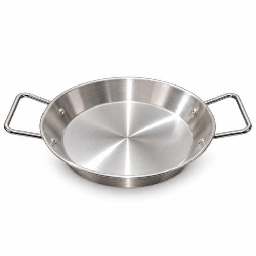 Stainless Steel Frying Pan With Two Side Handles 17.3/21/25 cm - مقلاة ستانلس ستيل بمقبضين