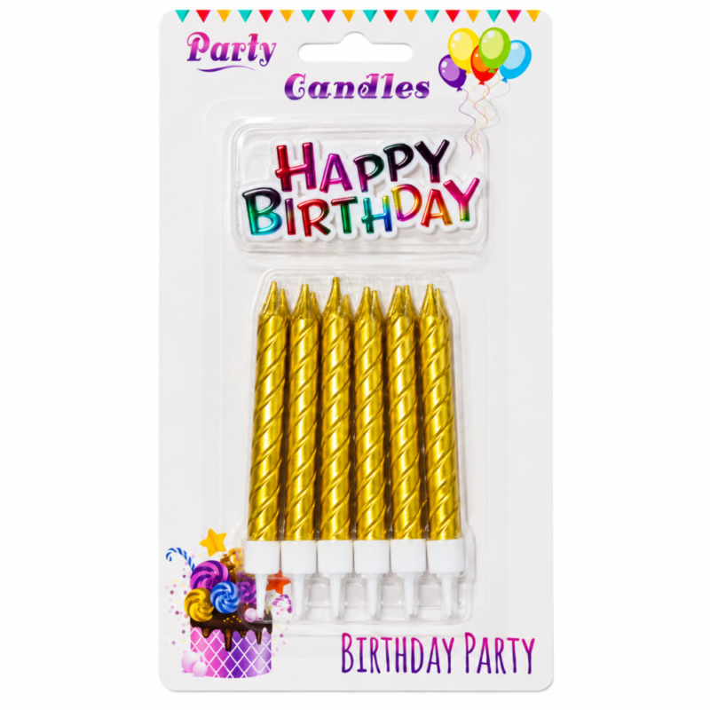 Cake Candle 7.5cm 12pcs - شموع كيك