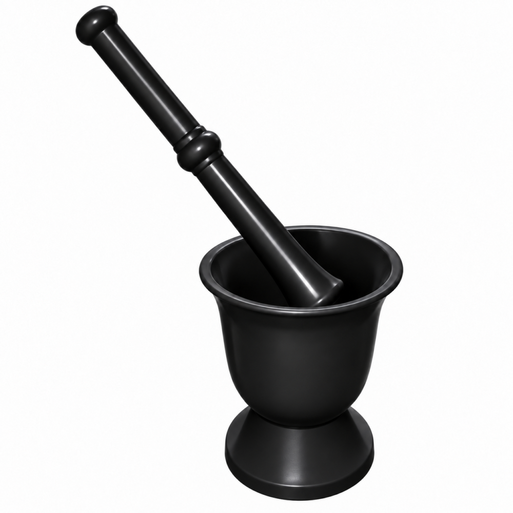 Plastic Mortar and pestle 11.5*15.5 cm  - هاون ومدقّة بلاستيكية