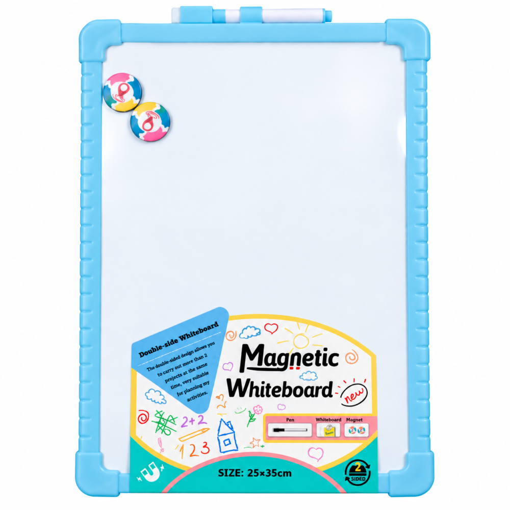 Magnetic Whiteboard  2 Sided  25*35 cm - لوح أبيض مغناطيسي مزدوج الوجه