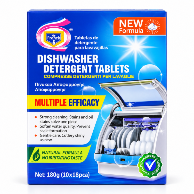 "Mr Franck" Dishwasher Detergent Tablets 180g 18 pcs - أقراص تنظيف الصحون لغسالة الصحون