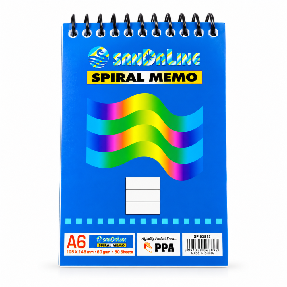 "SANDALINE" Shorthand Notebook A6  105*148mm  60GSM  50 Sheets - دفتر ملاحظات عربي