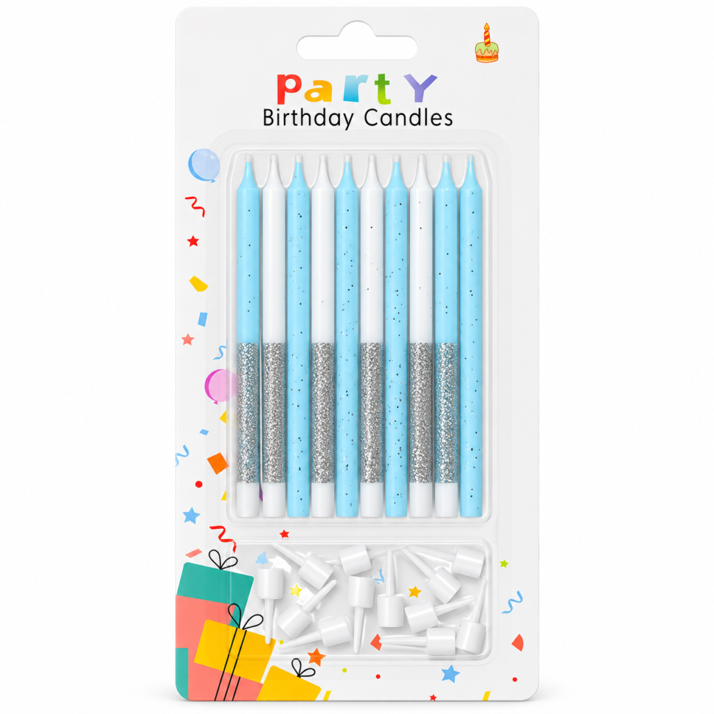 Cake Candle 12cm 12pcs - شموع كيك