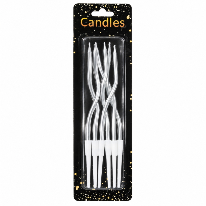 Cake Candle 10cm 6pcs - شموع كيك