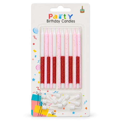Cake Candle 12cm 12pcs - شموع كيك